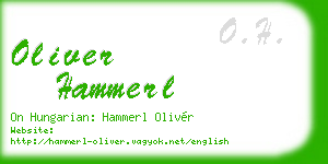 oliver hammerl business card